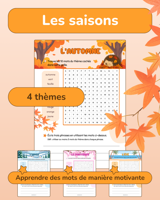 Les mots en jeu - Les saisons