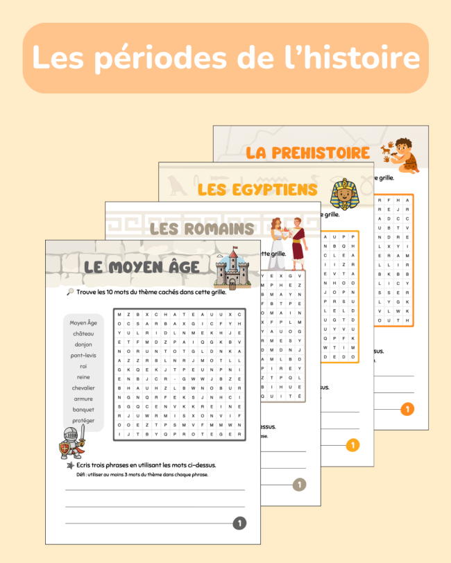 Les mots en jeu - Les périodes de l'histoire