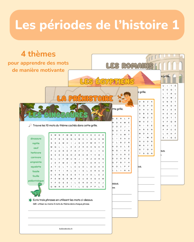 Les mots en jeu - Les périodes de l'histoire 1