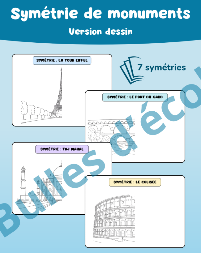 Symétrie de monuments - dessins