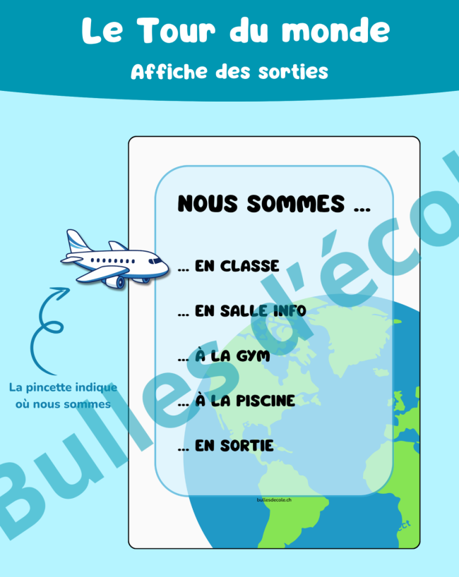 Affiche sorties - Tour du monde