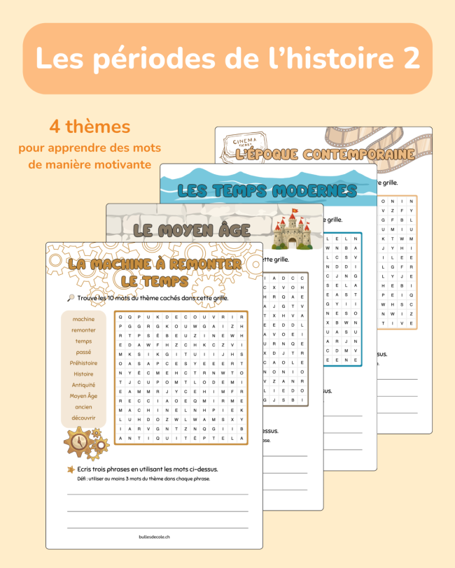 Les mots en jeu - Les périodes de l'histoire 2