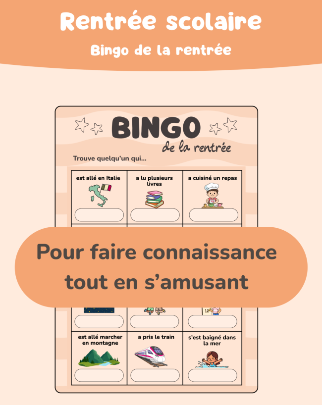 Bingo de la rentrée